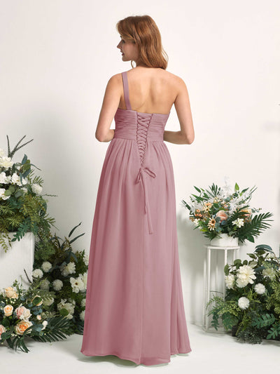 Carlyna A-Linien-Kleid One-Shoulder Bodenlang Chiffon Brautjungfernkleider Klassisch Mauve #farbe_klassisch-mauve