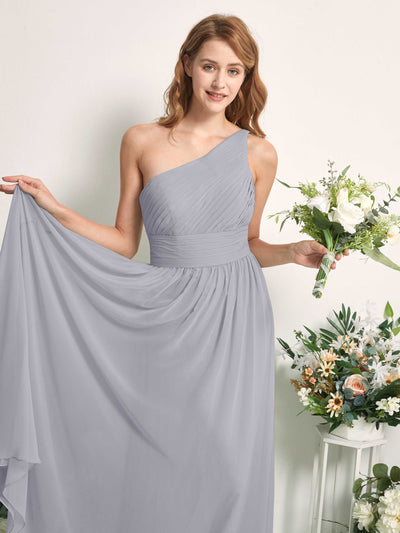 Carlyna A-Linien-Kleid One-Shoulder Bodenlang Chiffon Brautjungfernkleider Staubiger Lavendel #farbe_staubiger-lavendel