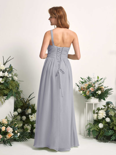 Carlyna A-Linien-Kleid One-Shoulder Bodenlang Chiffon Brautjungfernkleider Staubiger Lavendel #farbe_staubiger-lavendel