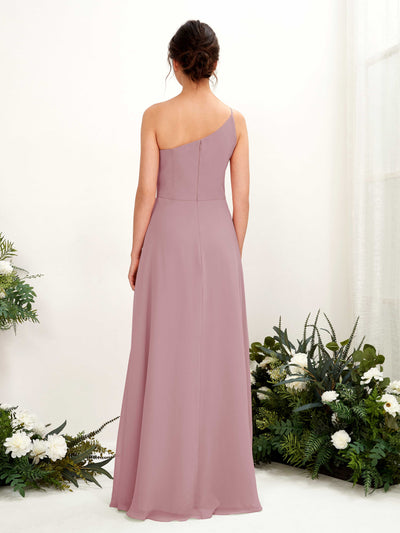 Carlyna A-Linien-Kleid One-Shoulder Chiffon Bodenlang Beinschlitz Brautjungfernkleider Klassisch Mauve #farbe_klassisch-mauve