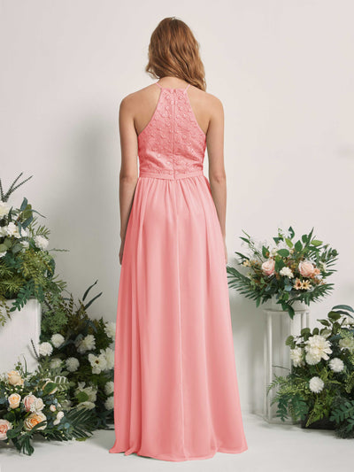 Carlyna A-Linien-Kleid Rundhals Bodenlang Brautjungfernkleider Ballettrosa #farbe_ballettrosa