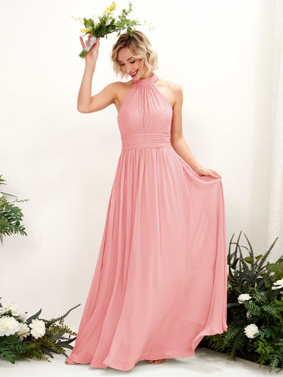 Carlyna A-Linien-Kleid Rundhals Bodentiefe Brautjungfernkleider Ballettrosa #farbe_ballettrosa
