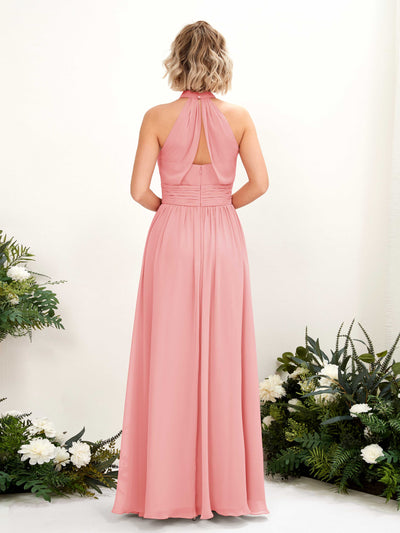 Carlyna A-Linien-Kleid Rundhals Bodentiefe Brautjungfernkleider Ballettrosa #farbe_ballettrosa