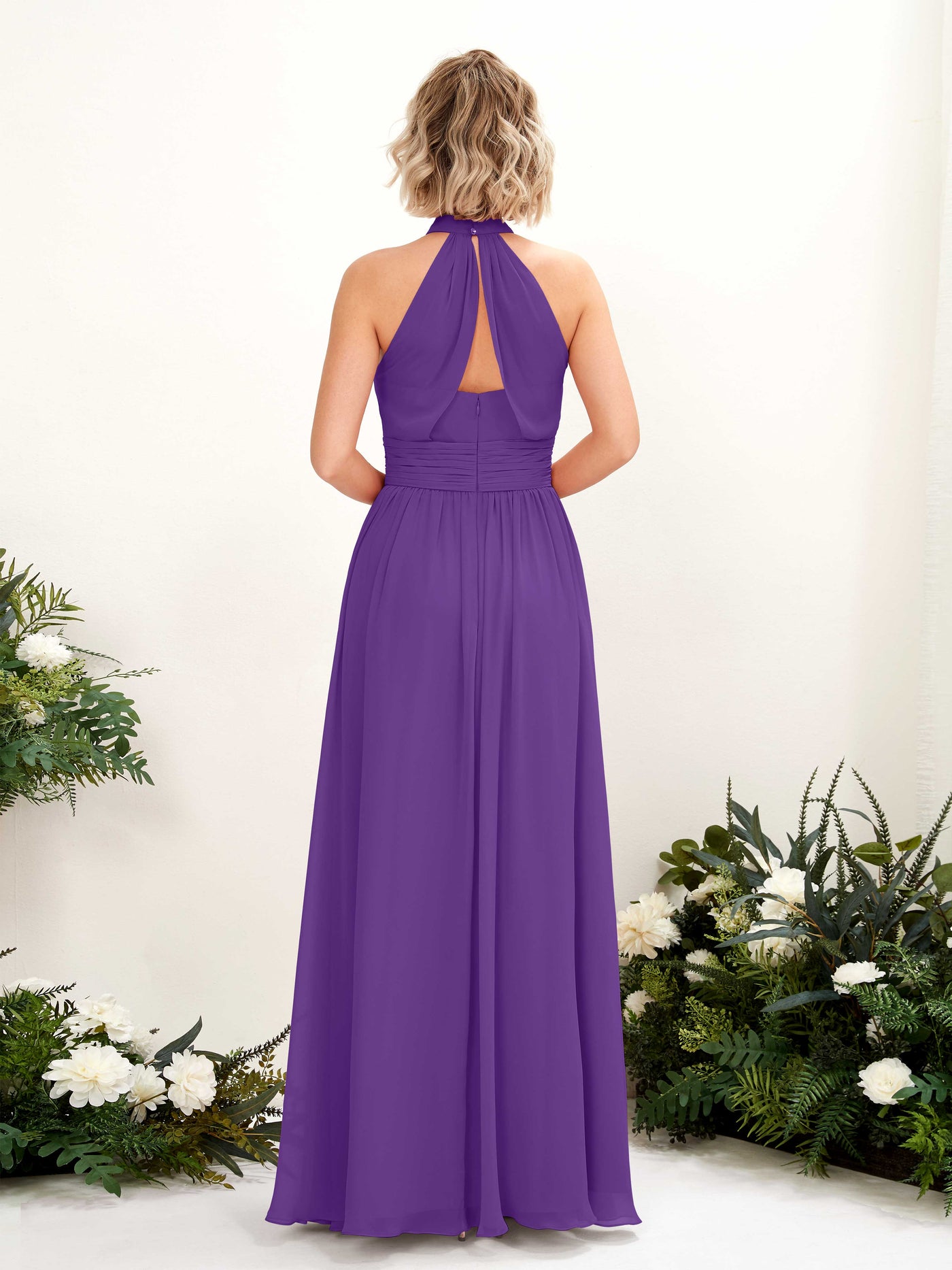 Carlyna A-Linien-Kleid Rundhals Bodentiefe Brautjungfernkleider Regency #farbe_regency