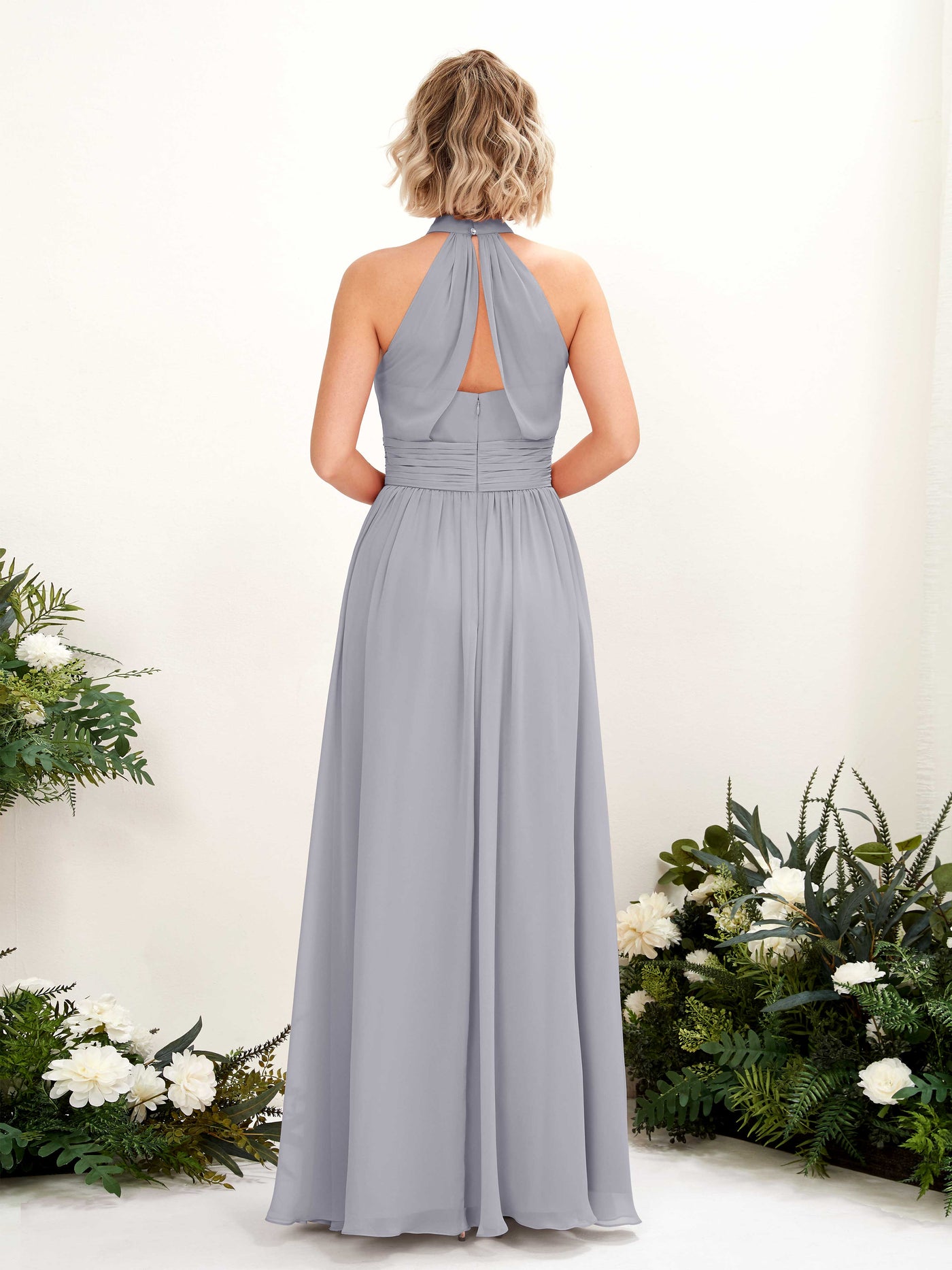 Carlyna A-Linien-Kleid Rundhals Bodentiefe Brautjungfernkleider Staubiger Lavendel #farbe_staubiger-lavendel