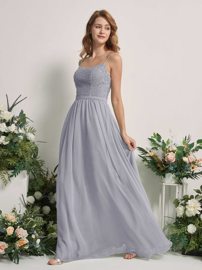 Carlyna A-Linien-Kleid U-Ausschnitt Bodenlang Chiffon Brautjungfernkleider Staubiger Lavendel #farbe_staubiger-lavendel