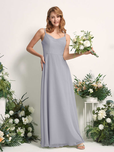 Carlyna A-Linien-Kleid V-Ausschnitt bodenlang Chiffon Brautjungfernkleid Staubiger Lavendel #farbe_staubiger-lavendel