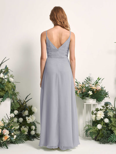 Carlyna A-Linien-Kleid V-Ausschnitt bodenlang Chiffon Brautjungfernkleid Staubiger Lavendel #farbe_staubiger-lavendel