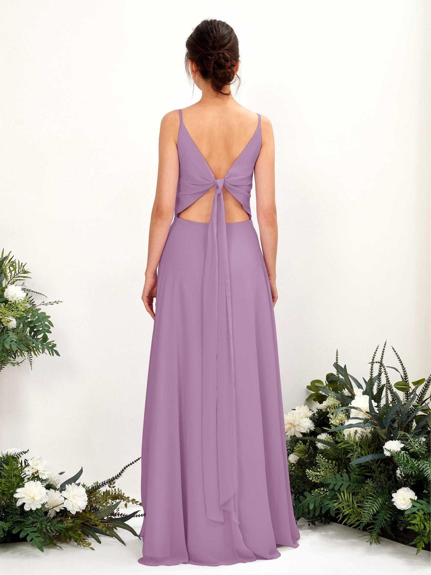 Carlyna A-Linien-Kleid V-Ausschnitt Spaghettiträger Brautjungfernkleid Orchideen-Nebel #farbe_orchideen-nebel