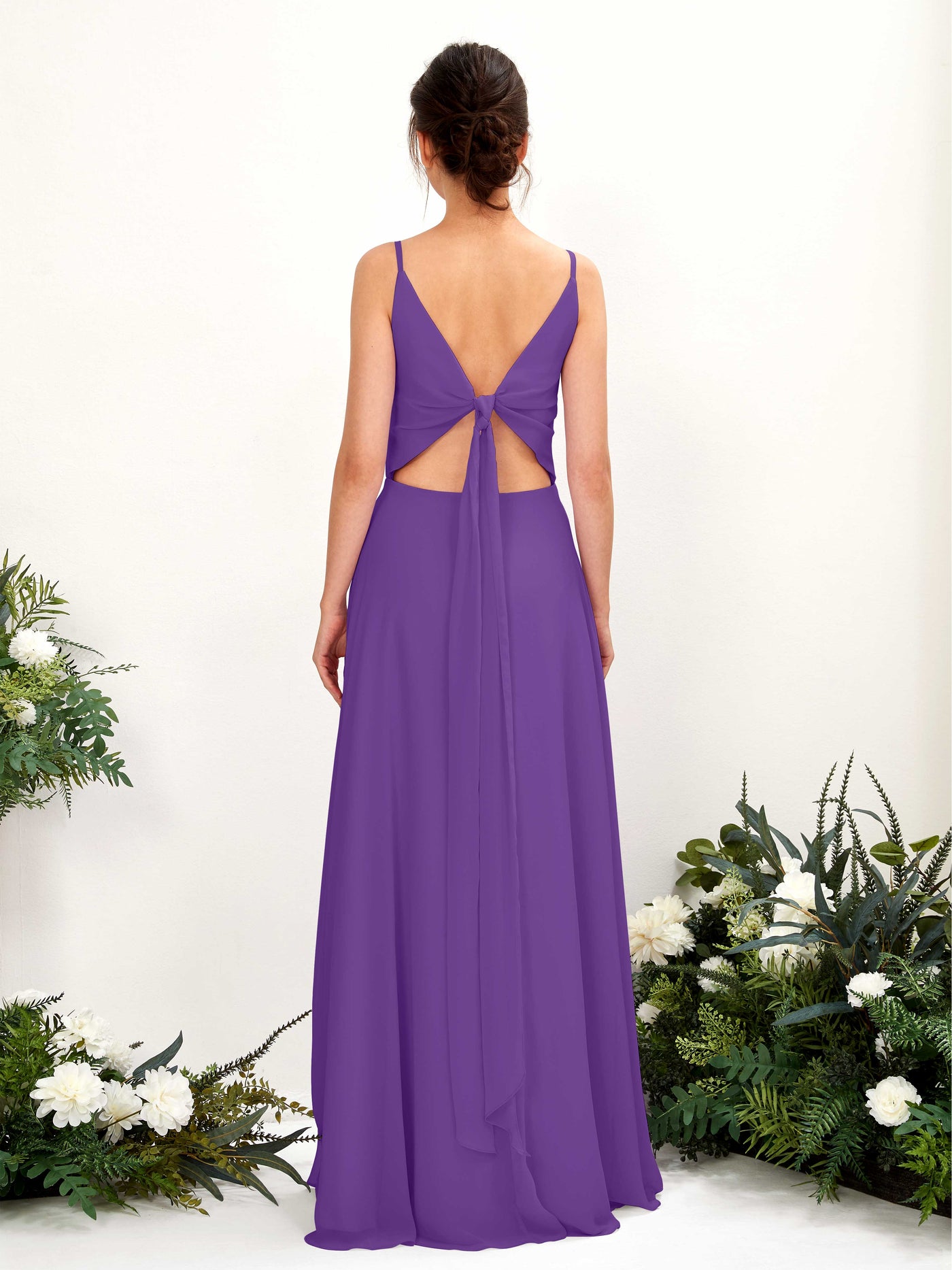 Carlyna A-Linien-Kleid V-Ausschnitt Spaghettiträger Brautjungfernkleid Regency #farbe_regency
