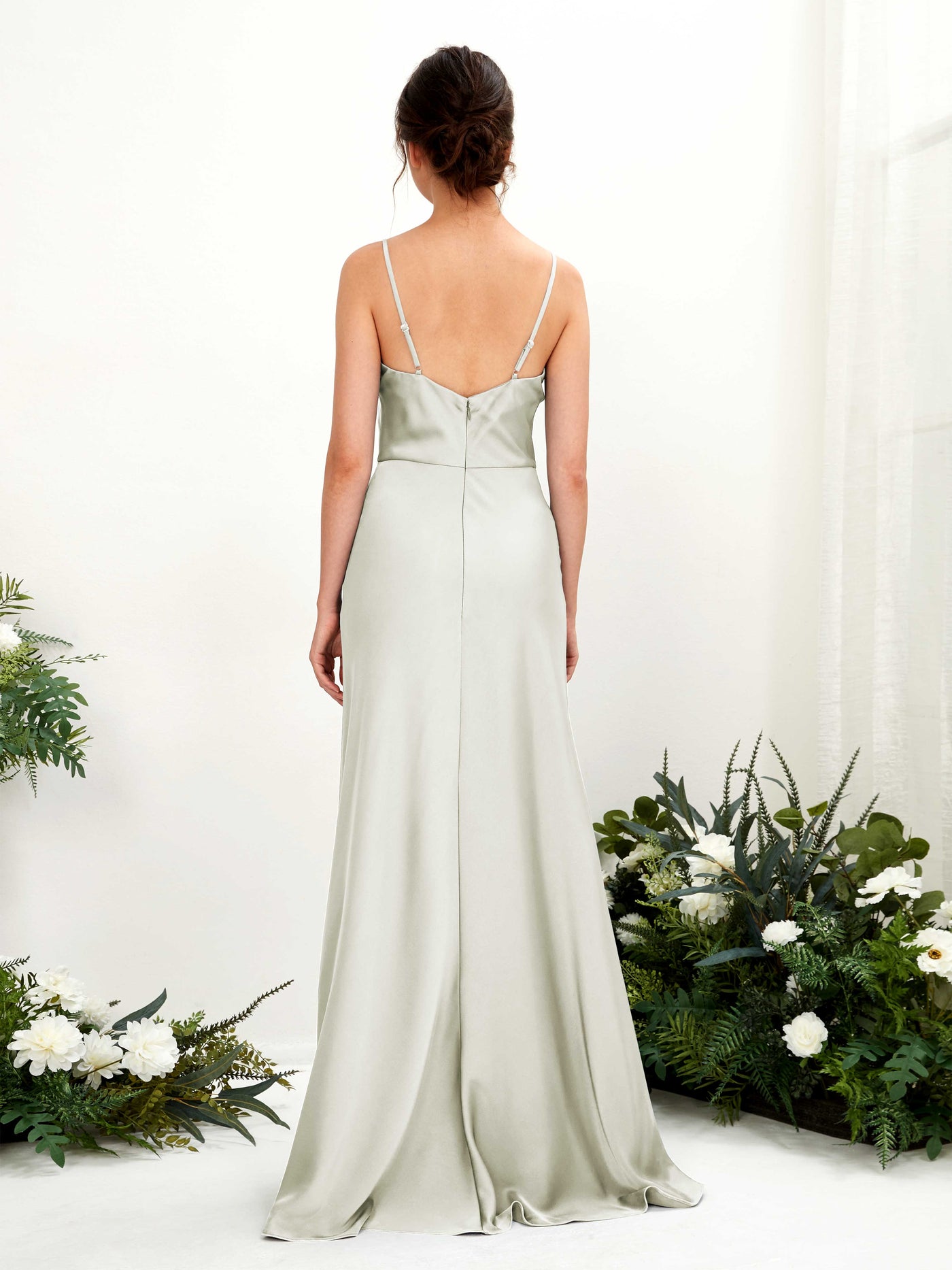 Carlyna A-Linien-Kleid Wasserfall Bodenlang Brautjungfernkleider Elfenbein #farbe_elfenbein