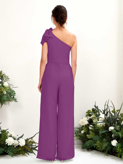 Carlyna Overall One-Shoulder Bodenlang Brautjungfernkleid Lila #farbe_lila