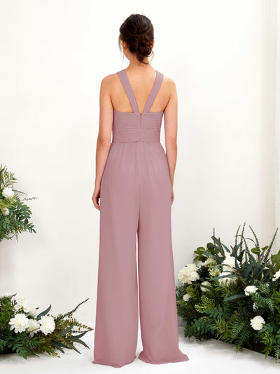 Carlyna Overall Wickelausschnitt Bodenlang Chiffon gerafft Brautjungfernkleider Klassisch Mauve #farbe_klassisch-mauve